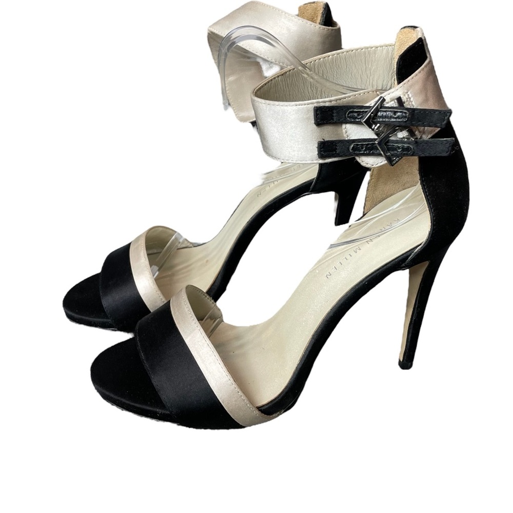 Karen Millen Black and White Satin Heels